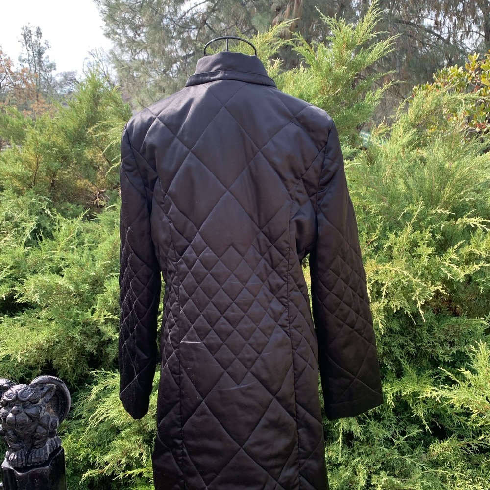 Jones of New York signature black quilted long line jacket - Picture 6 of 8